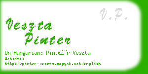 veszta pinter business card